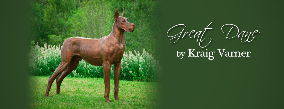 Life-Size Great Dane Sculpture by Kraig Varner