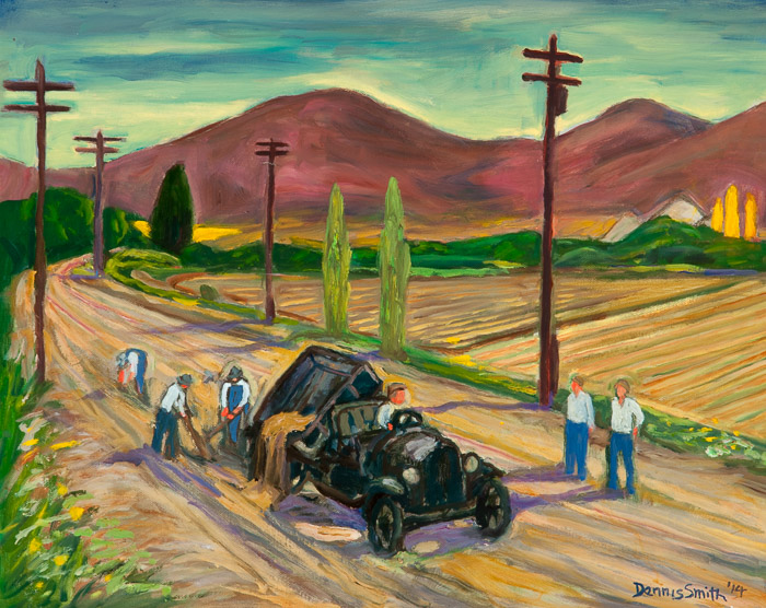 Road Crew Outside Town